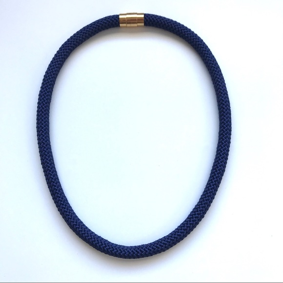 Navy blue rope necklace different ways to wear it - Picture 5 of 10